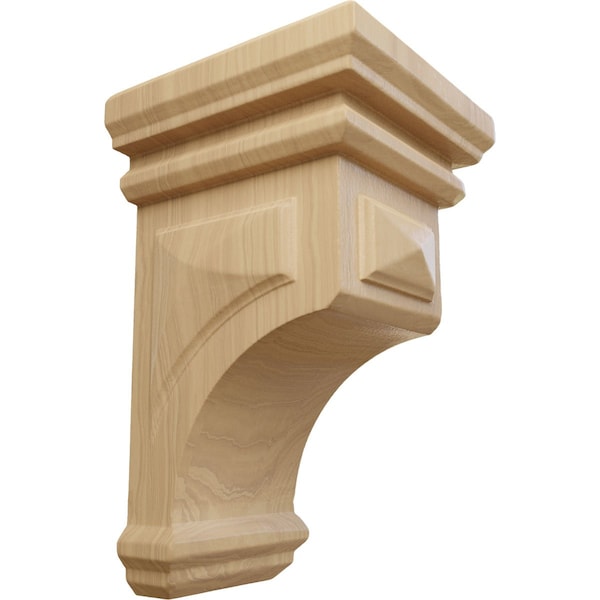Ekena Millwork 3 1/2"W x 3 3/4"D x 6"H Mini Woodruff Wood Corbel, Cherry CORW03X03X06WFCH - main